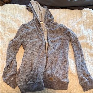 Roxy Heathered blue Women's Zip-Up Sweater